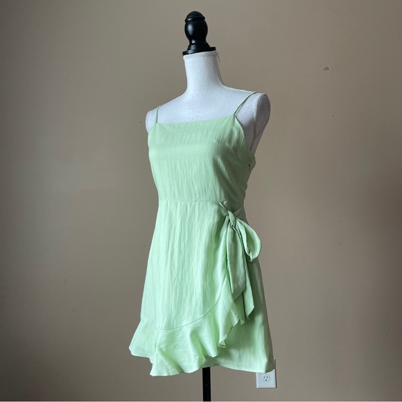 COTTON CANDY LA | Lime Green Mini Dress Dress Sz M - Picture 4 of 7